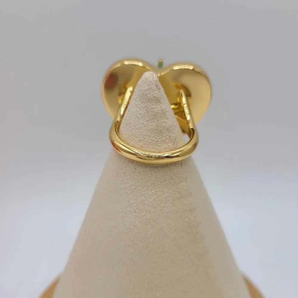 Kurt Geiger Evil Eye Green Stone Heart Cocktail Ring size 7 NWT! NEW!